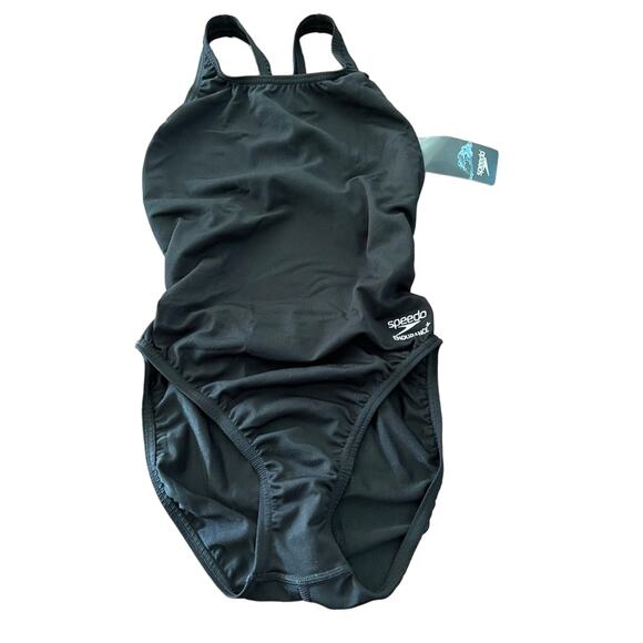 Speedo Endurance Black Flyback Swimsuit Woman Size 34/8 - Picture 3 of 10
